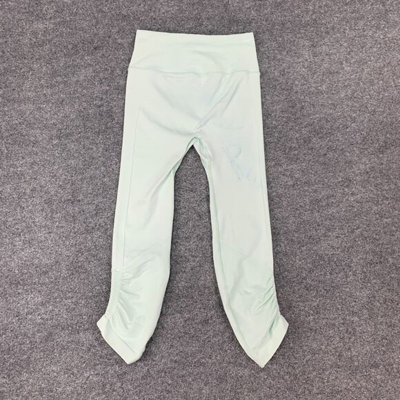 Lululemon In the Flow Crop Leggings 2 Mint High Waisted Ruched *READ CONDITION* - Picture 3 of 12